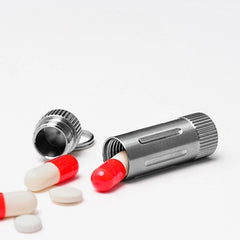 EDC Titanium Waterproof Pill Holder Organizer Container Outdoor storage Box Case 07FC0E-D4 - KOEEK