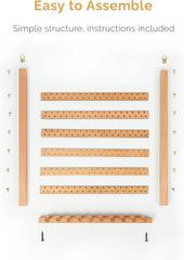 Zelkova Wood Earring Wall Rack Hanging Jewelry Storage Rack Assembled Earrings 07FC0E-D4 - KOEEK