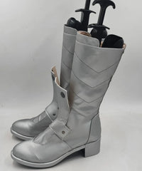Kaiju No. 8 Kikoru Shinomiya Cosplay Shoes Silver Long Boots Costume Halloween 07FC0E-D4 - KOEEK