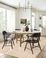 Abstract Patterned Washable Rug (5x7), Non-Slip Soft Living Room Carpet 07FC0E-D4 - KOEEK