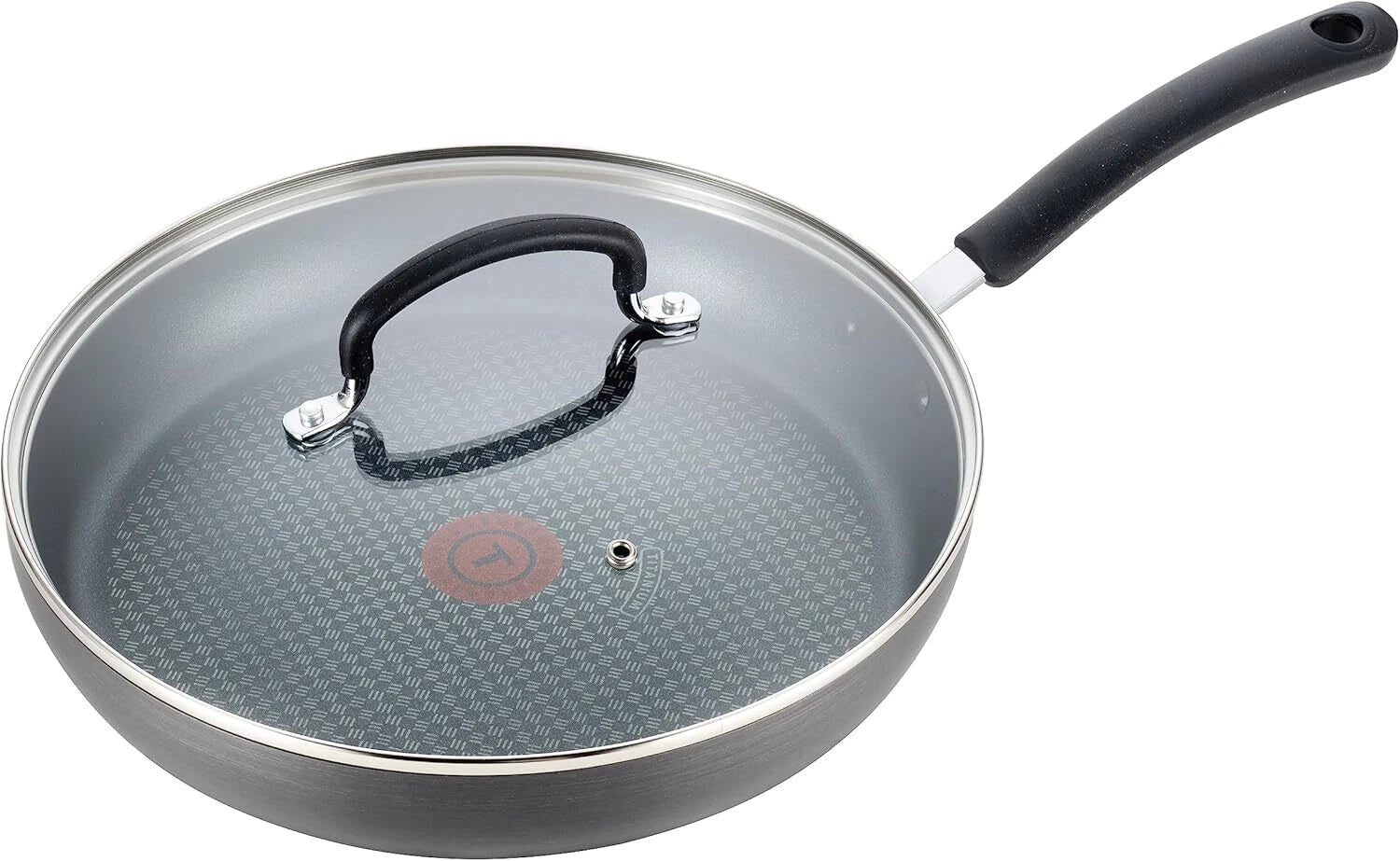Hard Anodized Non-Stick Skillet with Lid, 10-Inch, Multi-Purpose Skillet 07FC0E-D4 - KOEEK