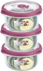 3.1 Cup Plastic Bowls Food Storage Container With Lid For Leftovers, Meal Prep 07FC0E-D4 - KOEEK