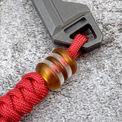 PEI Acrylic Knife Lanyard Bead Paracord Necklace Pendant EDC Charm Bracelet Bead 07FC0E-D4 - KOEEK