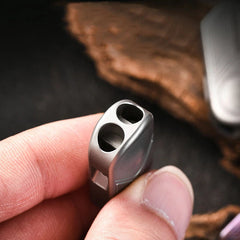 titanium alloy dual hole whistle high-frequency portable camping equipment 07FC0E-D4 - KOEEK