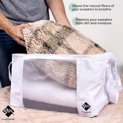 Sweater Storage Bags | with Moth Protection Cedar | Breathable & Washable 07FC0E-D4 - KOEEK