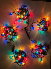 10 SETS GE STRING A LONG CLASSIC LIGHTS (25 LIGHT SET, COLORS) see description GE - KOEEK