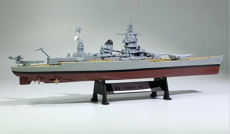 1/1000 Scale WWII French Navy Dunkerque-1942 Battleship Metal + Plastic Model 07FC0E-D4 - KOEEK