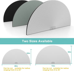 Long blackout arched curtain, blackout type, half-moon shape (radius: 24 inches) 07FC0E-D4 - KOEEK