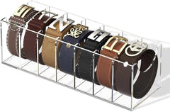 Belt storage box, acrylic display box, storage rack with 4 compartments 07FC0E-D4 - KOEEK