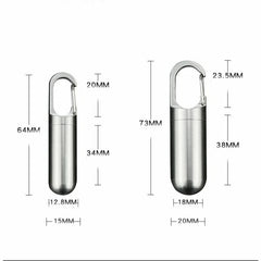 Titanium Keychain Waterproof Box Integrated Medicine Pill Box EDC Survival Boxes 07FC0E-D4 - KOEEK
