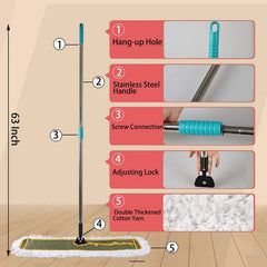 36-inch Industrial Commercial Dust Mop 2 sets // Heavy Duty Dust Mop 07FC0E-D4 - KOEEK