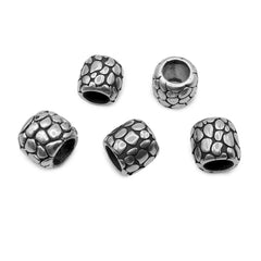 10pcs Stainless Steel Bead Bracelet Necklace EDC Paracord Knife Lanyard DIY Bead 07FC0E-D4 - KOEEK