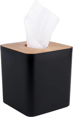 Tissuebox cover,tissue holder dimensions:5 inches × 5 inches × 5.4 inches(black) 07FC0E-D4 - KOEEK