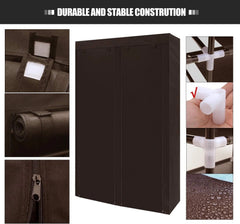 Shoe Rack Storage Organize, 28 Pairs Portable Double Row with Nonwoven 07FC0E-D4 - KOEEK