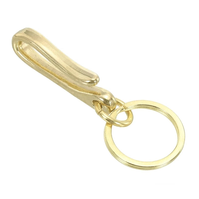 EDC Brass Belt keychain Belt Hook Keychain buckle accessories with Ring 07FC0E-D4 - KOEEK