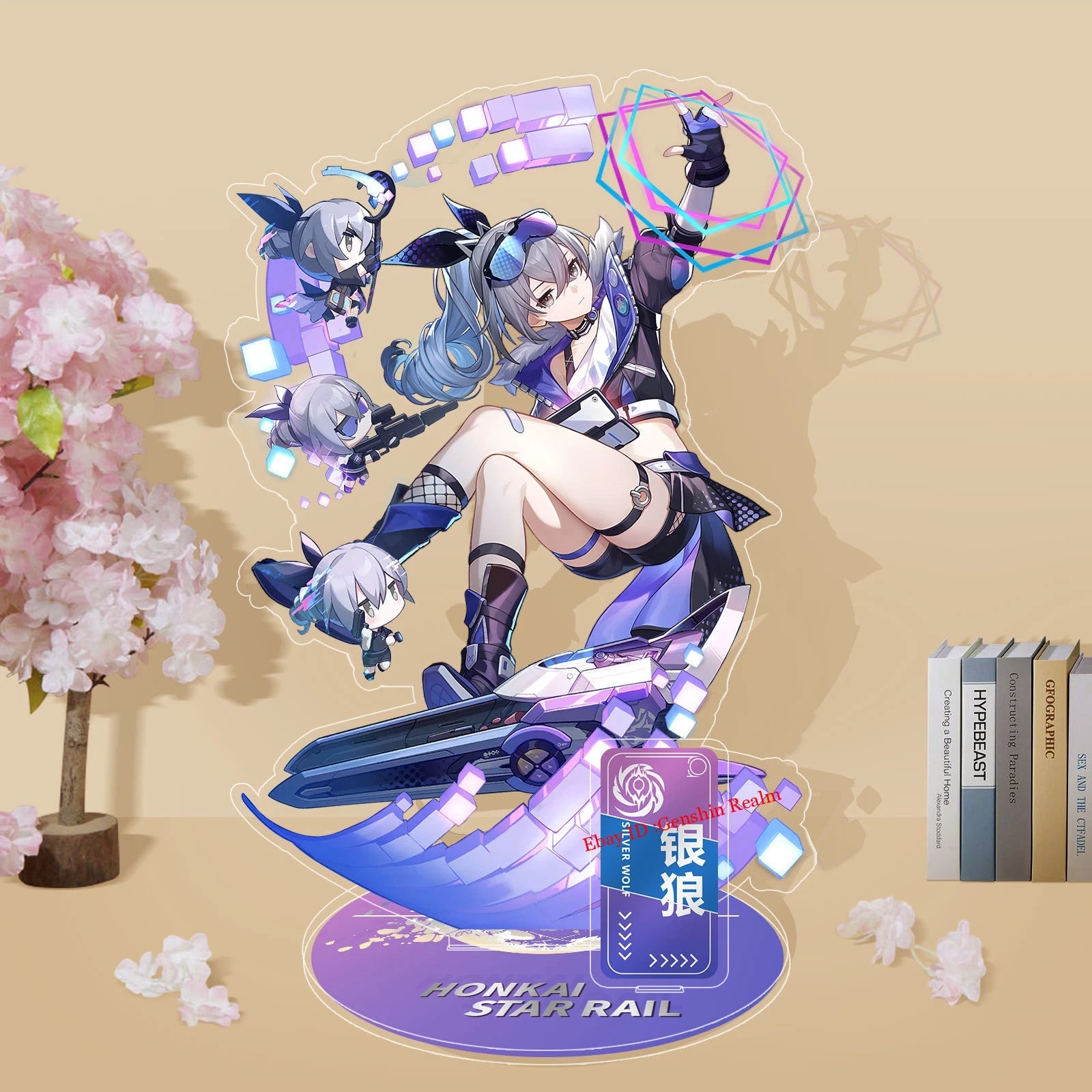 Anime Honkai: Star Rail Silver Wolf Stand Establish Figure Acrylic Gift 07FC0E-D4 - KOEEK