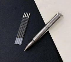 Titanium Pocket EDC Ballpoint Pen Signature Write Pen with Key Ring 5 Refills 07FC0E-D4 - KOEEK