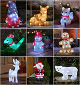 Christmas Acrylic Outdoor Decoration LED Light Up Festive Indoor Ornament Xmas 07FC0E-D4 - KOEEK