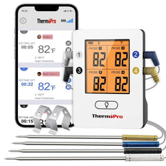 Wireless Meat Thermometer with 4 Probes, Bluetooth Meat Thermometer for Cooking 07FC0E-D4 - KOEEK