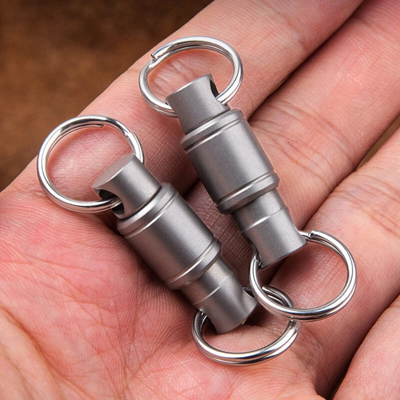 Titanium Alloy 360 Degree Quick Release Hanging Buckle Elastic Keychain Key Ring 07FC0E-D4 - KOEEK