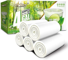 Small garbage bags - 4 gallon garbage bags, pack of 220 07FC0E-D4 - KOEEK
