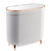 Bathroom trash can with lid 3.2 gallon narrow mouth trash can Small trash can 07FC0E-D4 - KOEEK