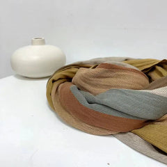Mens Cotton Scarf Colorful Stripe Breathable Unisex Stole Shawl Neckerchief 07FC0E-D4 - KOEEK