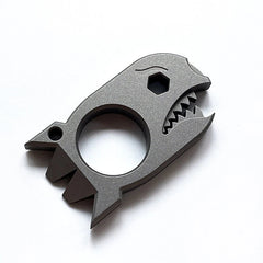 Titanium Alloy Pocket Tool Shark Shape Bottle Opener Hexagon Wrench Keychain EDC 07FC0E-D4 - KOEEK