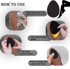 new Non-Slip Shoes Pads Sole Protectors Adhesive, High Heels Black 4pairs 07FC0E-D4 - KOEEK