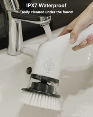 Electric rotary scrubber with 8 rechargeable cleaning brushes 07FC0E-D4 - KOEEK
