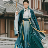 Chinese Ancient Hanfu Costume Women Clothes Traditional Tang Dynasty Folk Dance 07FC0E-D4 - KOEEK