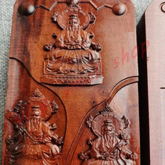 Taoist HandCarved Lightning Strike Jujube Wood Token Sanqing Order Token Taoist 07FC0E-D4 - KOEEK