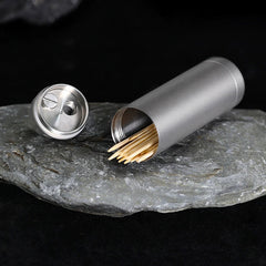 Waterproof Titanium Medication Pill Container Box Bottle Case Keychain Holder 07FC0E-D4 - KOEEK