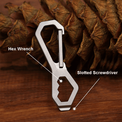 Titanium Alloy Multi Tool Wrench Screwdriver Men Waist Hanging Keychain EDC Gift 07FC0E-D4 - KOEEK