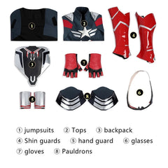 Captain America Brave World Jumpsuit Falcon Wilson 3D Outfit Cosplay Costume 07FC0E-D4 - KOEEK