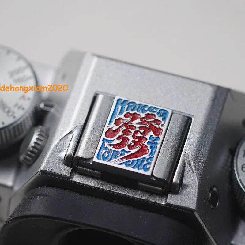 Mahjong Theme Hot Shoe Cover Metal Release Camera Button For Fujifilm XT5 XT30 07FC0E-D4 - KOEEK