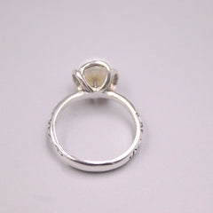 Solid 925 Sterling Silver Ring With Pearl For Woman Size 6-9 10mm Width 07FC0E-D4 - KOEEK