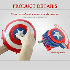 Marvel Cosplay Captain America M416 Electric Shield Soft Bullet Launcher Kid Toy 07FC0E-D4 - KOEEK