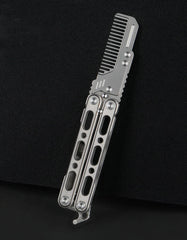Outdoor Titanium Pocket Folded Comb Replaceable Blade Portable Practice EDC Tool EDC - KOEEK