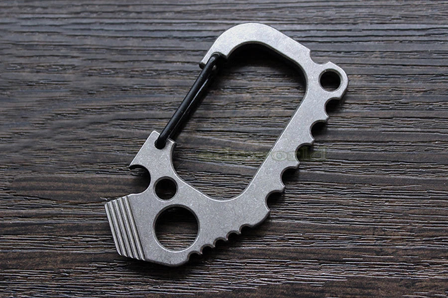 EDC TITANER Titanium TC4 CNC Ti Key Chain Carabiner Opener Crowbar Outdoor Tool TITANER - KOEEK
