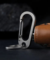 Titanium Alloy Keychain Carabiner Portable Waist Hang Buckle with Key Ring EDC 07FC0E-D4 - KOEEK