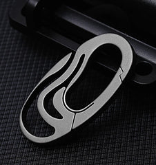 EDC Titanium Creative Waist Hanging Keychain Carabiner Portable Outdoor Buckle 07FC0E-D4 - KOEEK