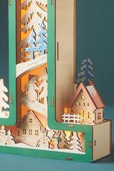 ANTHROPOLOGIE WONDERLAND SCENE MONOGRAM LETTER I CHRISTMAS HOLIDAY LIGHT UP ANTHROPOLOGIE - KOEEK