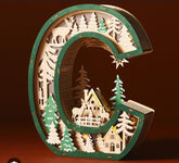 Anthropologie Wonderland Scene Monogram Light-Up Holiday Decoration Letter C ANTHROPOLOGIE - KOEEK