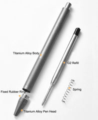 Titanium Alloy Pocket Ball Pen Signature Tactical EDC Pen G2 Refill 07FC0E-D4 - KOEEK
