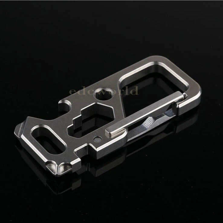 HotTitanium TC4 Mechanic Key Chain Carabiner Opener Outdoor Multi EDC Tool M-KC1 07FC0E-D4 - KOEEK