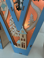 Anthropologie Wonderland Scene Letter M Monogram Christmas Fairy Light Decor ANTHROPOLOGIE - KOEEK