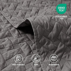 Quilts Queen Size - Lightweight Bedspreads Queen Size with Basket Weave Pattern 07FC0E-D4 - KOEEK