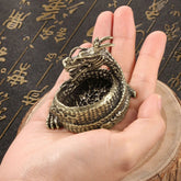 Brass Collectible Dragon Ashtrays Ash Holder Small Vintage Dragon Incense Burner 07FC0E-D4 - KOEEK