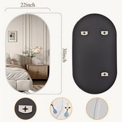 Oval Mirrors,Oval Bathroom Mirrors,20x28 Gold Mirror for Wall,Wall Mirror 07FC0E-D4 - KOEEK